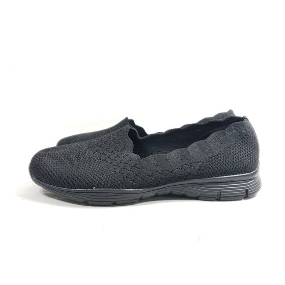 Skechers Womens Size 8.5 Black Slip On Air Cooled Memory Foam Walking Shoes - Picture 5 of 8